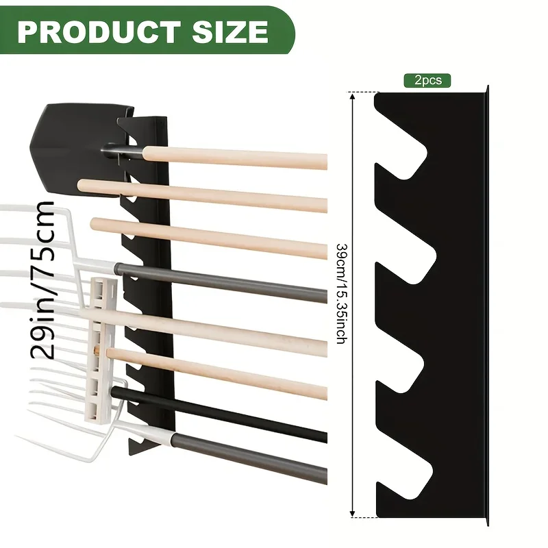 Gardening Tools Rake - Heavy Duty Metal Garden Tool Holder
