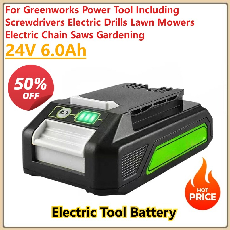 Gardening Tools Battery Powered - For Greenworks 24V 6.0Ah Power Tool