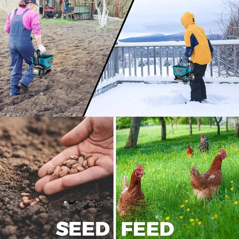 Gardening Tools Vegetables - 3.3L Automatic Fertilizer Spreader Handheld Electric