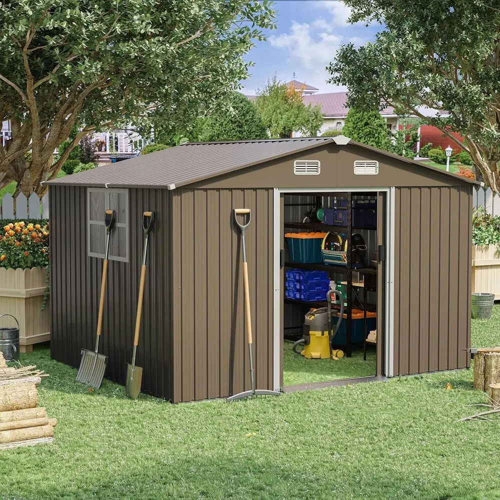 Gardening Tools - 10T x 8T Outdoor Metal Storage