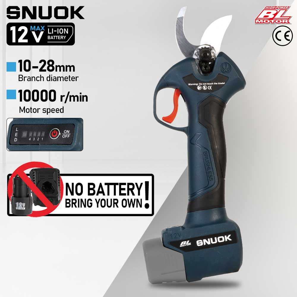 Gardening Tools Battery Powered - SNUOK 12V Brushless Electric Pruning Shears