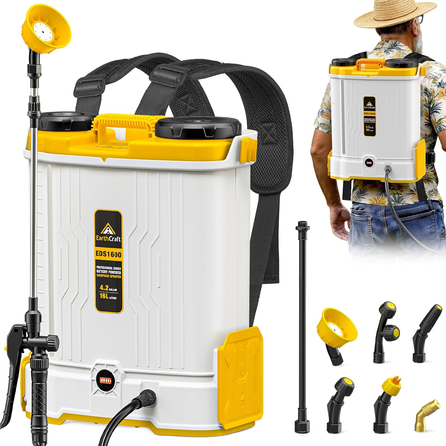 Gardening Tools Battery Powered - 4.2 Gal Battery Powered Backpack Sprayer