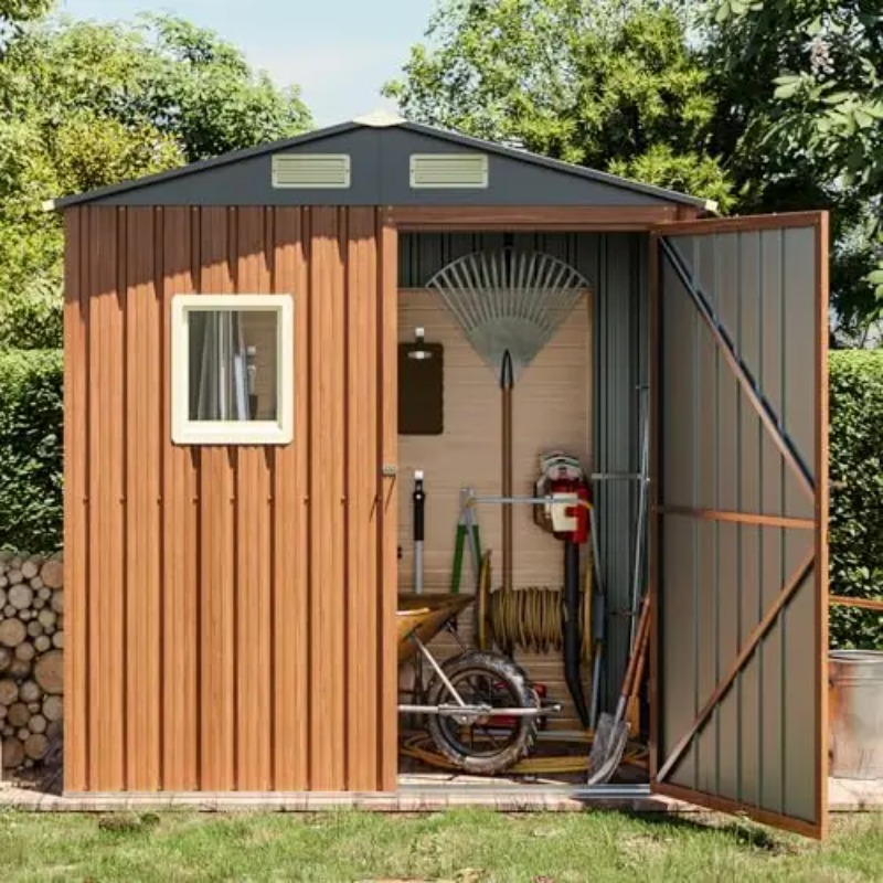Gardening Tools - Outdoor Storage Shed 6x4 Ft, Lockable
