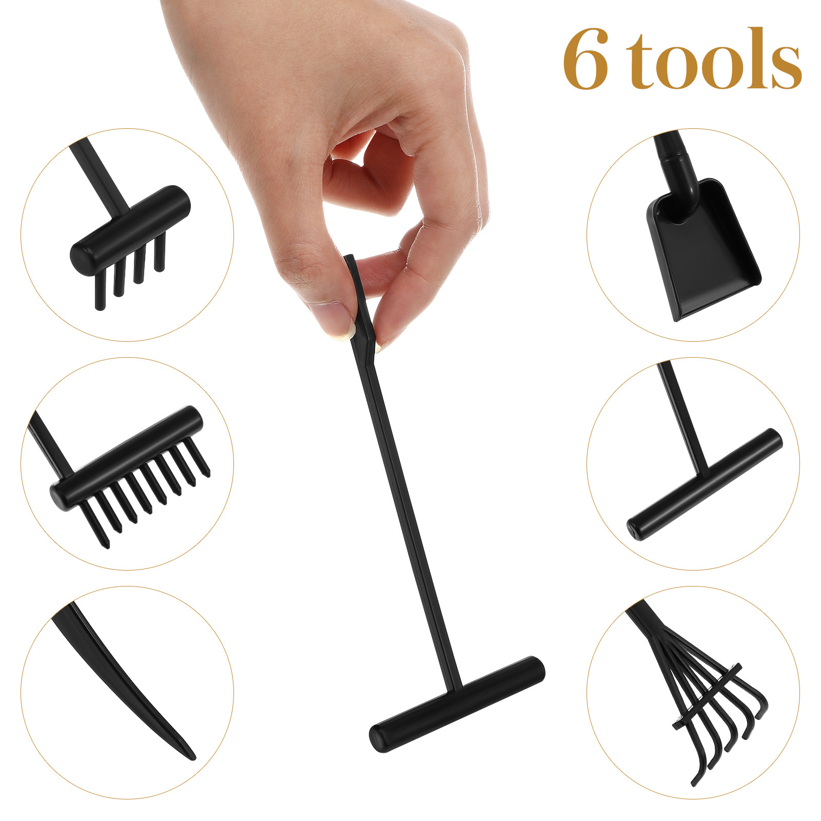 6Pcs Mini Zen Garden Rakes Pla - Gardening Tools Rake recension och pris