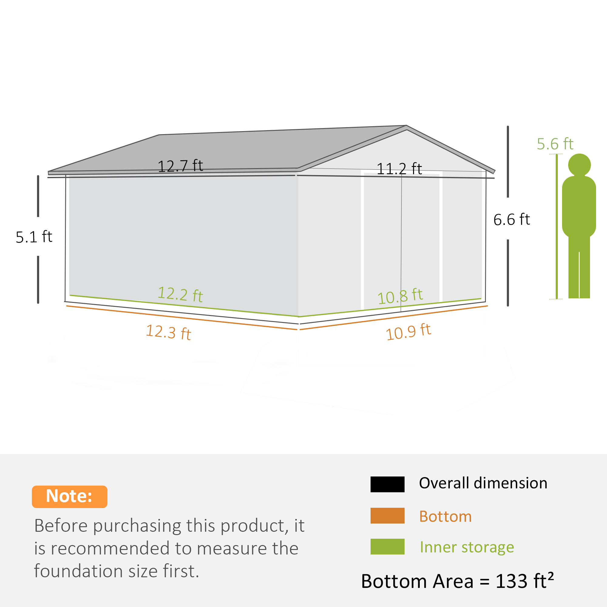 13' X 11' Steel Outdoor Utilit - Gardening Tools recension och pris