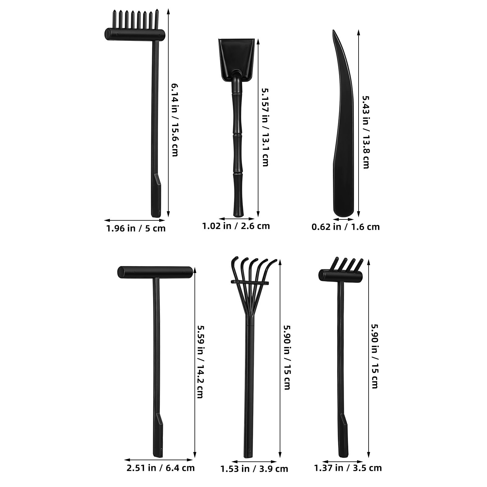 6Pcs Mini Zen Garden Sand Rake - Gardening Tools Rake recension och pris