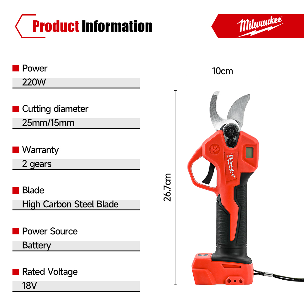 Milwaukee Brushless Electric P - Gardening Tools Usa recension och pris