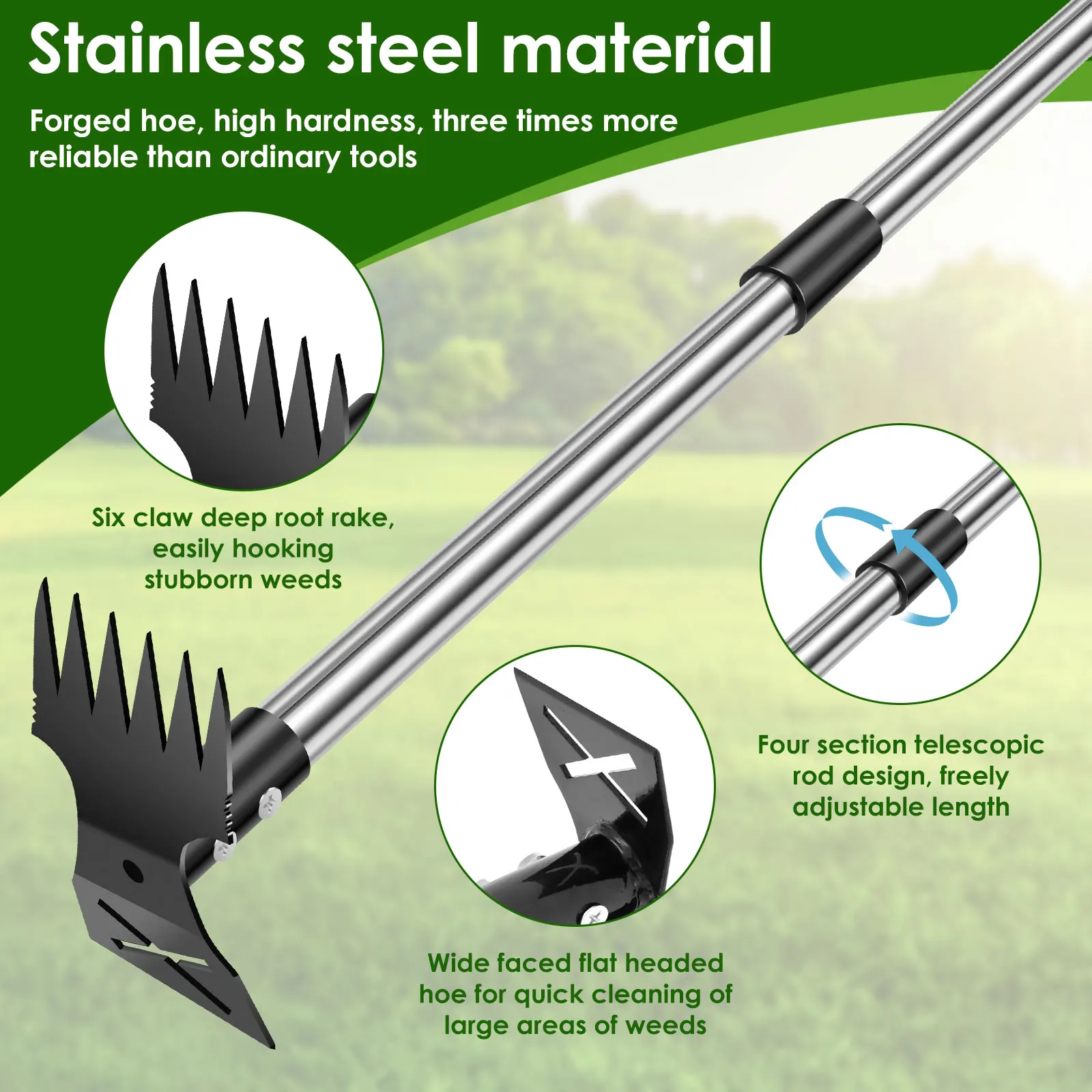 Garden Thatch Rake Stainless S - Weed Puller recension och pris