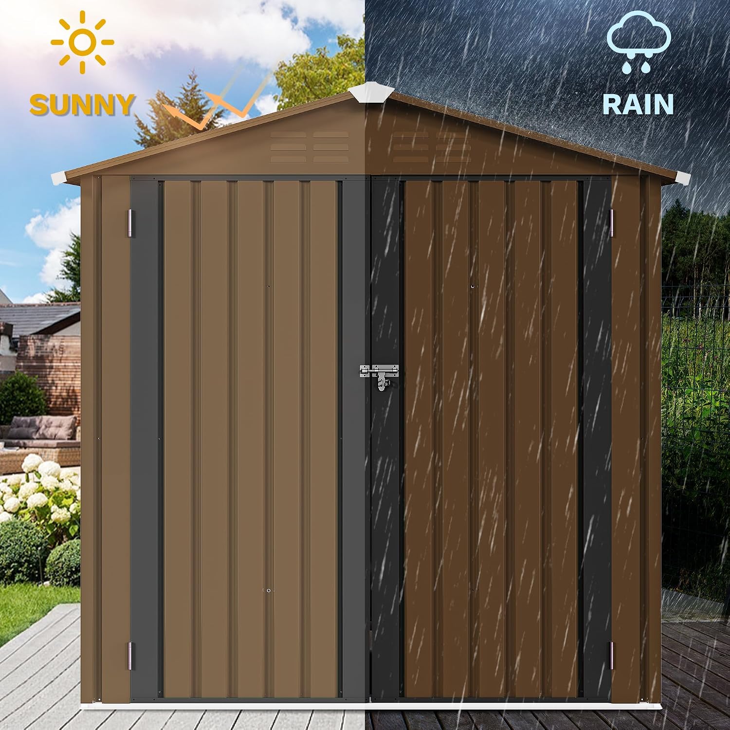 6x4ft Metal Outdoor Storage Sh - Gardening Tools recension och pris