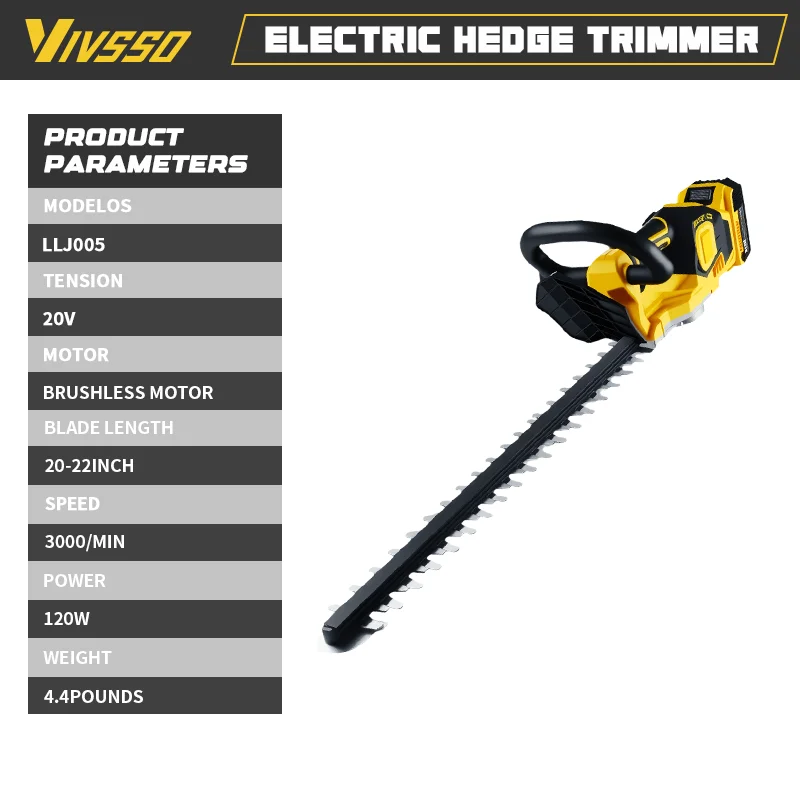 VIVSSO Cordless Electric Hedge - Gardening Tools Rake recension och pris