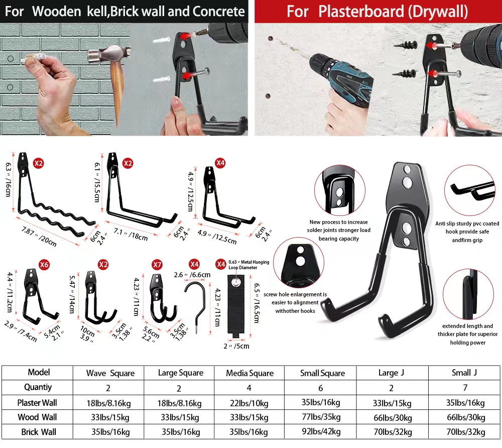 Heavy Duty Metal Hook Garage O - Gardening Tools Holder recension och pris