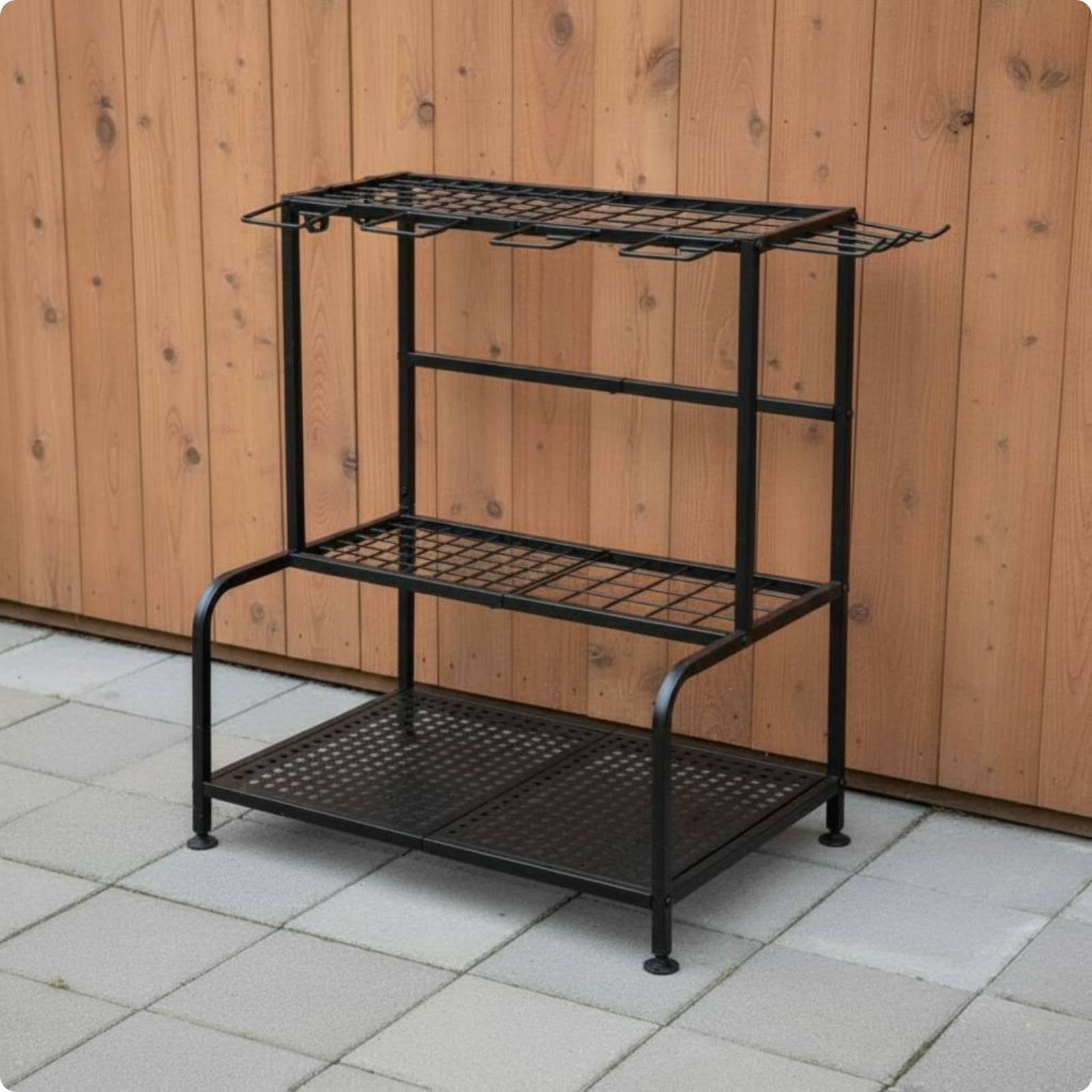 Metal Garden Tool Rack Adjusta - Gardening Tools Holder recension och pris