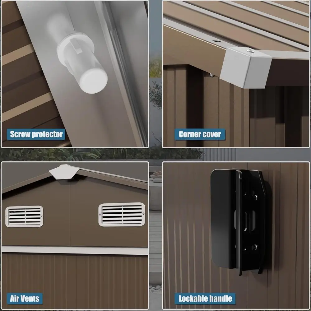 10T x 8T Outdoor Metal Storage - Gardening Tools recension och pris