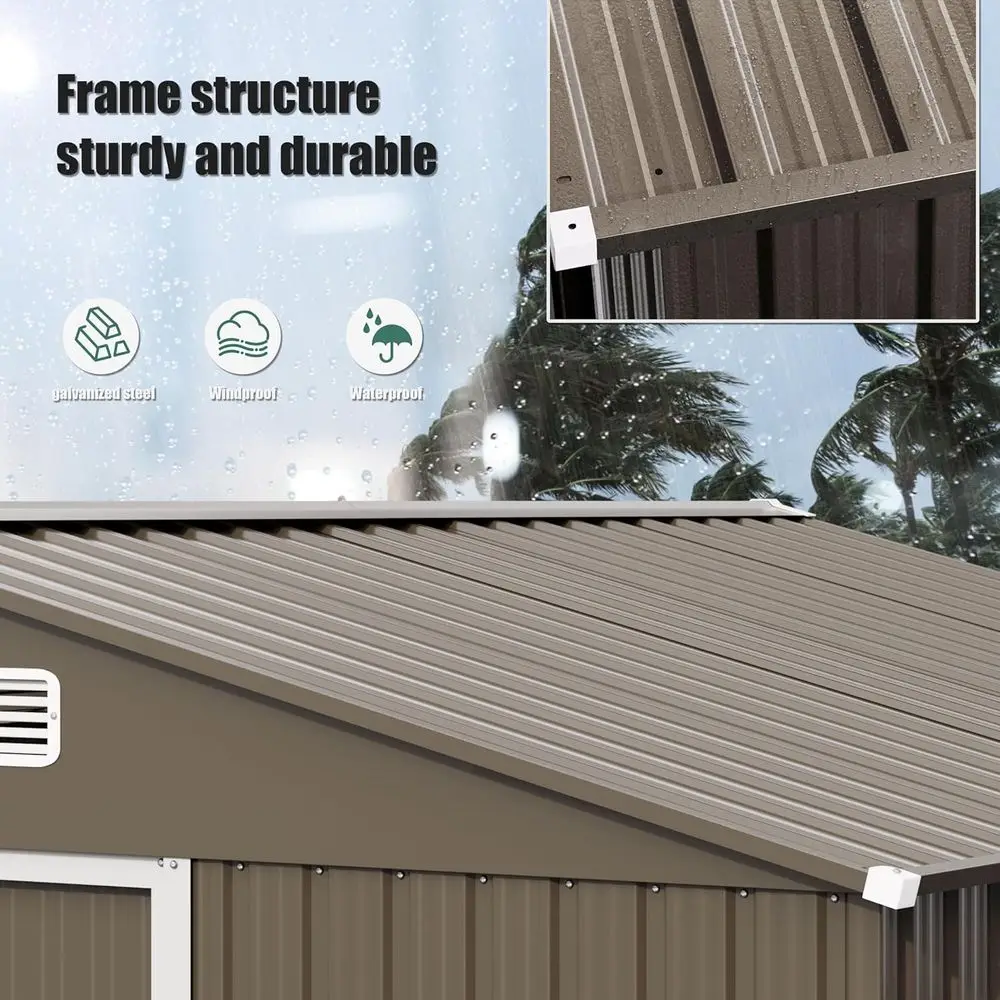10T x 8T Outdoor Metal Storage - Gardening Tools recension och pris