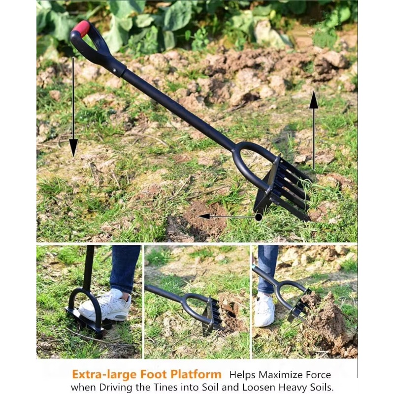 Heavy Duty 5 Tine Pitchfork Ga - Spade Digging Fork recension och pris