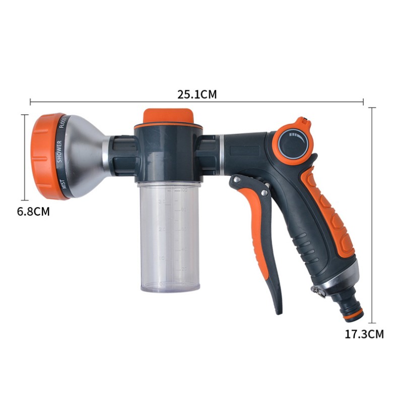 New Foam Water Gun Hose Nozzle - Gardening Tools Watering Can recension och pris
