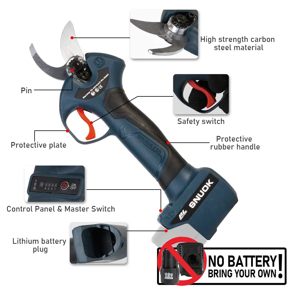 SNUOK 12V Brushless Electric P - Gardening Tools Battery Powered recension och pris