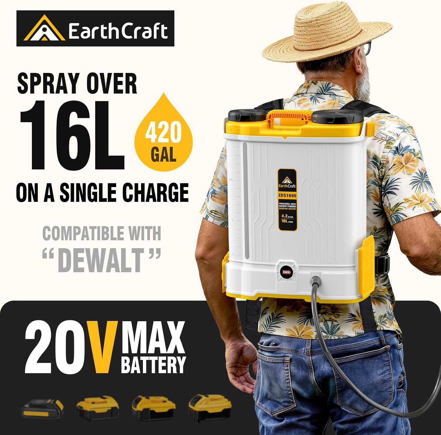 4.2 Gal Battery Powered Backpa - Gardening Tools Battery Powered recension och pris