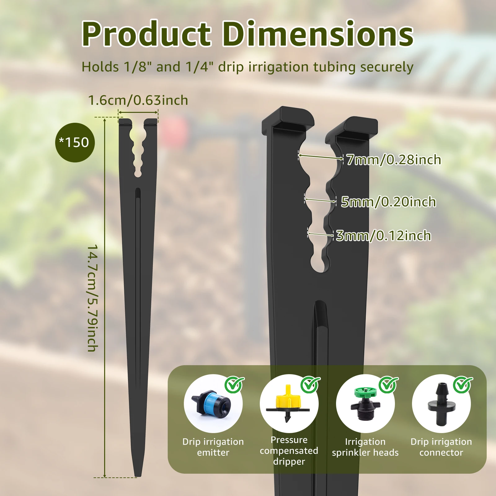 1/4 Drip Irrigation Stakes 5.7 - Gardening Tools Holder recension och pris