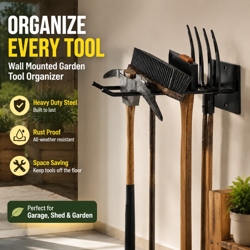 Thickened Wall Mount Garden To - Gardening Tools Holder recension och pris